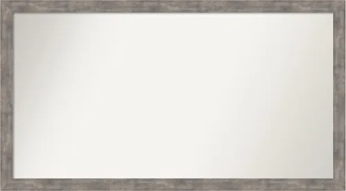Miniatura 115 de Amanti Art Silver Bathroom Mirror for Over Sink, 24x49 Custom Made Marred Pewter Rectangle Vanity Mirror, Oversize Casual Wood Frame, Hangs Estaño
