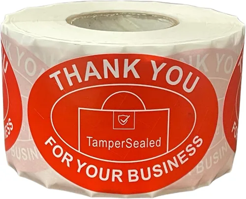 Miniatura 6 de Adhesivos redondos de papel con texto en inglés "Thank You for Your Business" (2 x 3 pulgadas, 500 unidades) para contenedores de alimentos