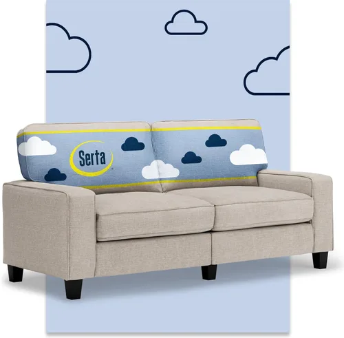 Miniatura 27 de Serta Palisades Sofás Tapizados para Sala, Sofá de Diseño Moderno, Tela, Beige