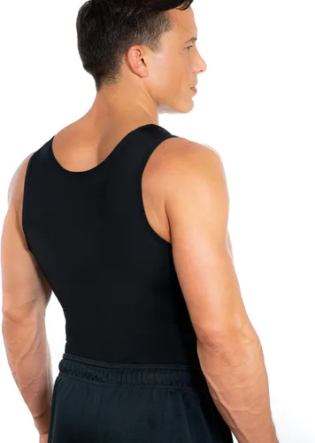 Miniatura 12 de Esteem Apparel Max - Camiseta de compresión para hombre para el pecho y el cuerpo, moldeadora de vientre, camiseta sin mangas para hombre