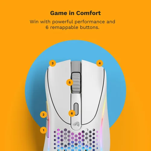 Miniatura 3 de Glorious Gaming - Mouse ergonómico inalámbrico modelo D 2, superligero 2.33 oz, hasta 210 horas de duración de la batería, sensor óptico de 26 K, 6