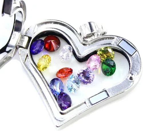 Miniatura 2 de Venta al por mayor 24PCS cristal de cristal circón redondo 5MM piedras natales encantos flotantes a granel para collar de medallón de memoria viva