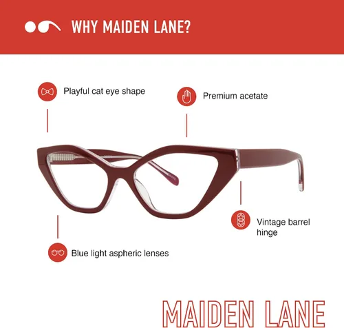 Miniatura 2 de Scojo New York Maiden Lane - Lentes de lectura con luz azul, hechos a mano, resistentes a los arañazos, para mujeres y hombres