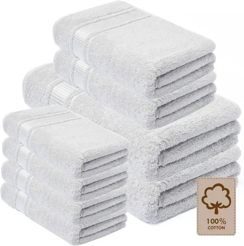 Miniatura 22 de Melissa Linen, Toalla de baño, 100% algodón turco para baño, toalla de ducha absorbente, de secado rápido, duradera y suave, 35 x 60 pulgadas