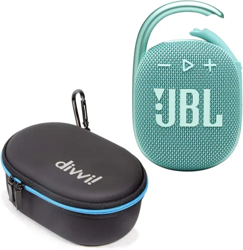 Miniatura 14 de JBL Clip 4 - Altavoz Bluetooth portátil (Azul) + Paquete con funda protectora rígida divvi! (Negro)