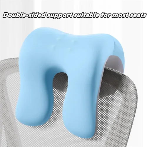 Miniatura 5 de chislim Soporte de cuello para silla de oficina, almohada de escritorio de espuma viscoelástica para siesta, funda lavable, se adapta a la mayoría