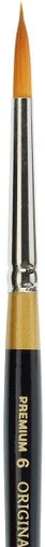 Miniatura 4 de KINGART Premium Original Gold Juego de 3 pinceles florales, pelo sintético dorado Taklon para acrílico, acuarela y aceite, mango corto, 9930-6, 10