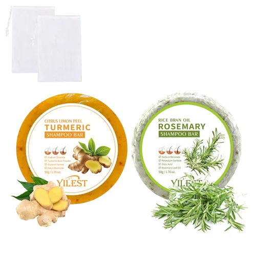 Barra de champú de romero para el crecimiento del cabello, 2 unidades, romero y jengibre, barra de champú sólido para el crecimiento del cabello,