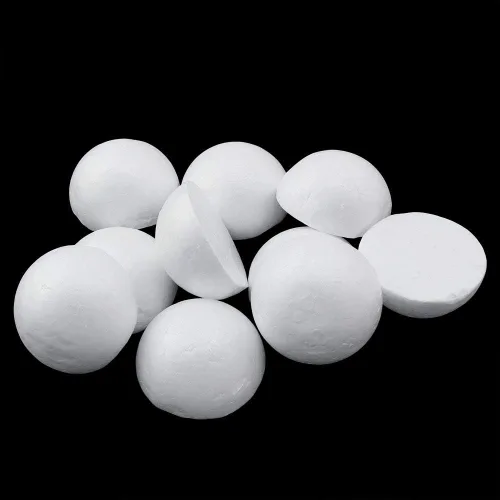 Miniatura 4 de 10 bolas de espuma blanca de 2 pulgadas, semiredondas, semiredondas, bolas de Navidad, decoración de boda, decoración de arte de bricolaje