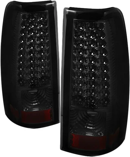 Miniatura 3 de Spyder Auto ALT-ON-CS03-LED-RC Chevy Silverado 1500/2500/3500 y GMC Sierra 1500/2500/3500 Luz trasera LED Roja/Transparente, mediana Rojo (Red Clear)