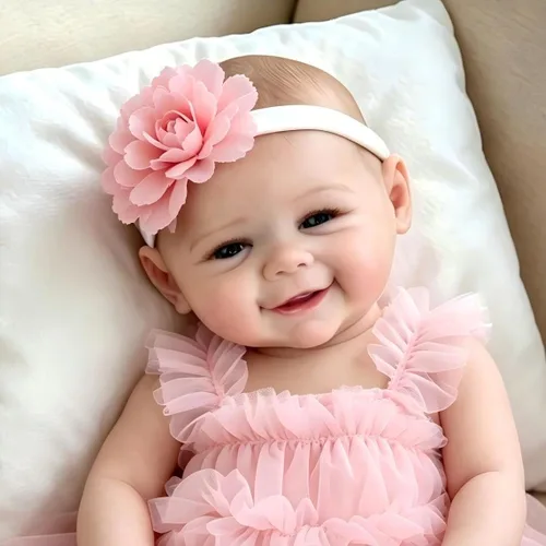 Miniatura 3 de iCradle Muñecas de bebé Reborn de 19 pulgadas de cuerpo completo de vinilo realista muñeca de bebé realista recién nacida, regalo para mayores de 3
