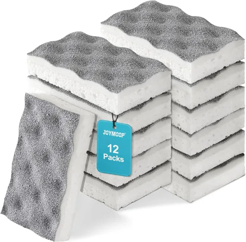 Miniatura 11 de JOYMOOP Esponja de cocina de dibujos animados, esponjas de celulosa para limpieza, esponjas antiarañazos para lavar platos, esponja reutilizable