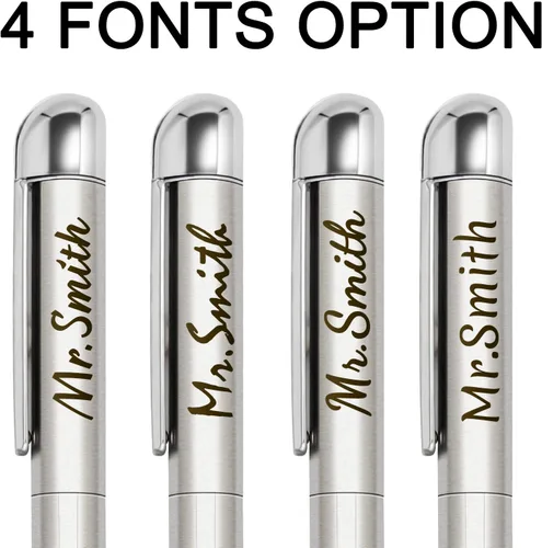 Miniatura 3 de Amlion Bolígrafos grabados personalizados, bolígrafos personalizados, regalos personalizados para hombres y mujeres, acción de giro, color negro