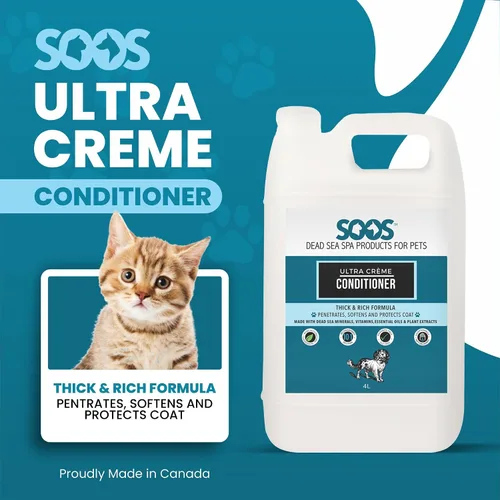 Miniatura 3 de Soos Acondicionador para mascotas Ultra Crème Natural Minerales del Mar Muerto, pulido de absorción profunda con vitaminas, aceites esenciales