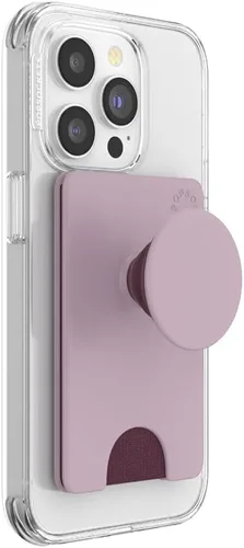 Cartera para teléfono PopSockets con soporte expandible, tarjetero para teléfono - Rosa suave Rosa rubor