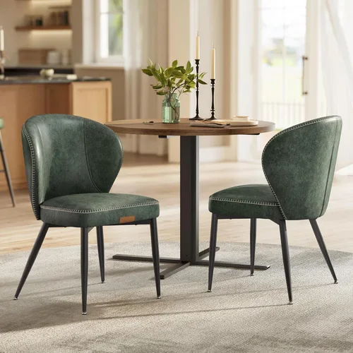 Miniatura 19 de VASAGLE Colección EKHO - Juego de 4 sillas de comedor, sillas tapizadas para cocina, asiento cómodo, cuero sintético con costuras, estilo de marrón