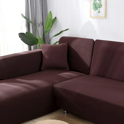 Miniatura 3 de ele ELEOPTION - 2 piezas de fundas de sofá seccional de 3 plazas para sofás con cojines, funda elástica en forma de L para sala de estar, funda