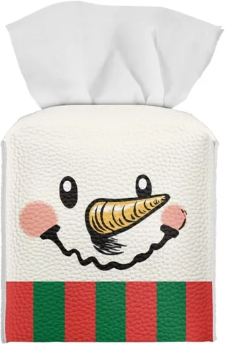 Miniatura 29 de Lindas decoraciones de ajolote con estampado de animales, caja de pañuelos de cuero, soporte de Navidad, organizador de papel de seda impermeable