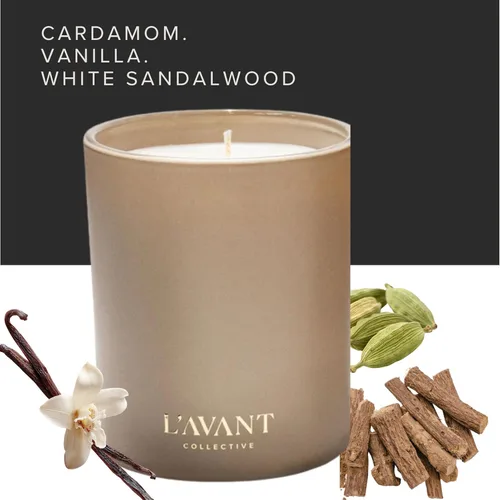 Miniatura 5 de L'AVANT Collective Ambre Santal - Vela perfumada de lujo, cera de soja y coco, no tóxica, 40 horas de tiempo de combustión, vela para decoración