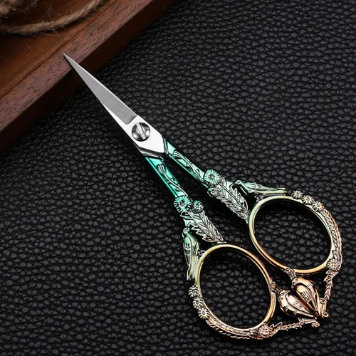 Miniatura 9 de YOUGUOM Tijeras de bordado, tijeras de coser de punta afilada para manualidades, punto de cruz, labores de aguja, obras de arte, tejer, enhebrar