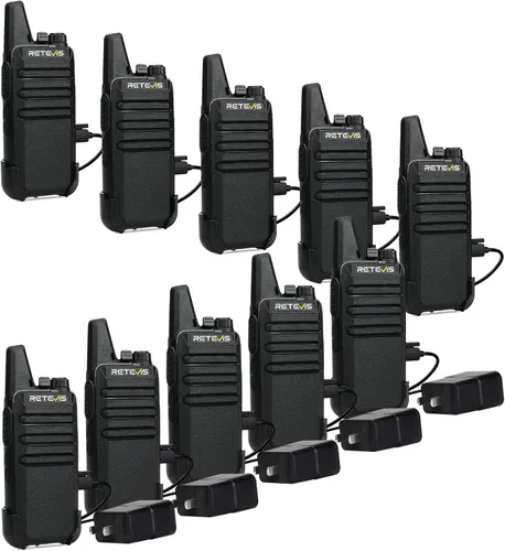 Retevis Walkie Talkies RT22 recargables, radio bidireccional de largo alcance, radio de 2 vías para adultos, manos libres VOX Mini, para negocios,