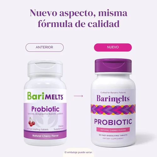 Miniatura 6 de BariMelts Probióticos, 5 mil millones de UFC, 60 tabletas de disolución rápida (suministro de 2 meses) - Probióticos sin azúcar para mujeres, apoyan