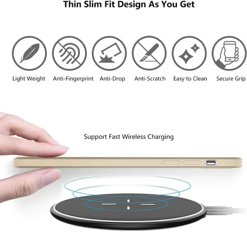 Miniatura 6 de Funda de silicona líquida compatible con iPhone 12 Mini de 5.4 pulgadas, antiarañazos y huellas dactilares, forro de microfibra a prueba de golpes