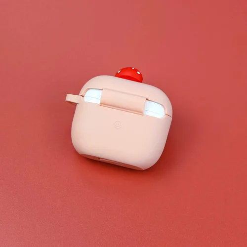 Miniatura 6 de Wonhibo Funda para Airpods 3 para mujeres y niñas, bonita funda Kawaii para Airpod 3ª y tercera generación 2021 con llavero (seta)