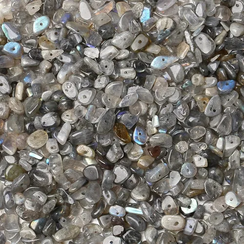 Miniatura 10 de ZHIYUXI 400 cuentas para hacer joyas, cuentas multicolor de 0.197-0.315 in, piedras preciosas de piedra natural, cuentas sueltas irregulares a