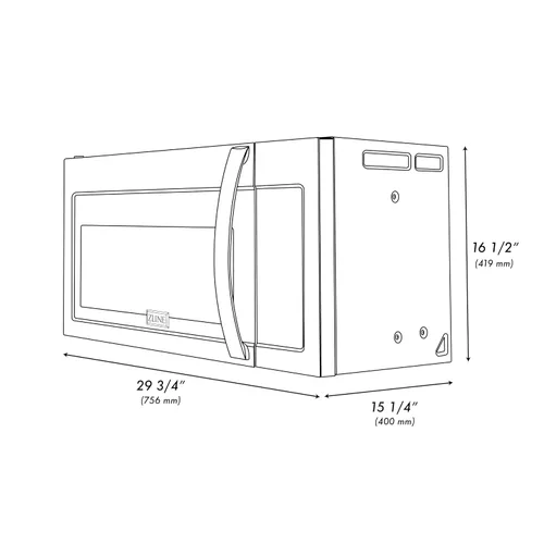 Miniatura 9 de ZLINE - Horno microondas de convección en acero inoxidable negro con mango moderno y sensor de cocción