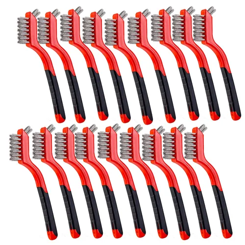 Miniatura 6 de Juego de cepillos de alambre para raspar, agarre suave para frotar óxido, suciedad y pintura con limpieza profunda