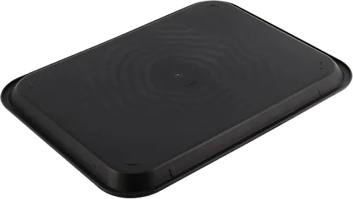 Miniatura 5 de SHEUTSAN 8 paquetes de bandejas de plástico de 16 x 12 pulgadas para comida rápida, bandejas rectangulares antideslizantes para servicio