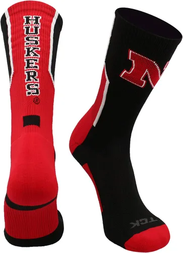 TCK NCAA Perimeter Crew Socks, calcetines deportivos de equipo de rendimiento atlético para hombres y mujeres, absorben la humedad, con licencia