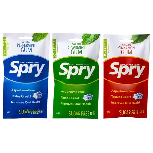 Miniatura 11 de Spry On The Go Fresh Chicle Natural de Xilitol Sistema de Defensa Dental - Sin Aspartamo, Sin Azúcar, Sin OMG (Menta, 55 Unidades - Paquete de 1)
