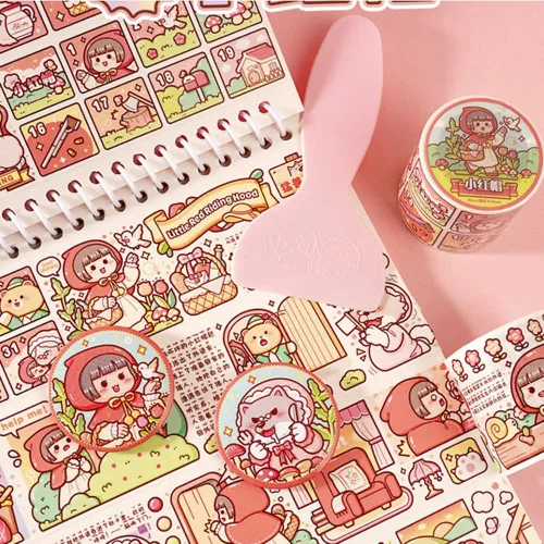 Miniatura 3 de Alideco - Cintas adhesivas decorativas pequeñas de mochi washi, ideales para suministros de diario, manualidades, álbum de recortes, bricolaje