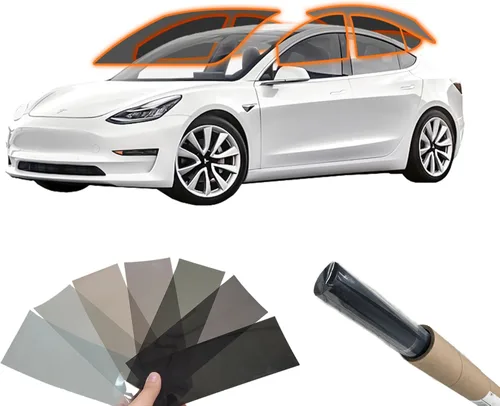 Miniatura 20 de MotoShield Pro Kit de tintado de ventana automática Personalizar sombra: Película de tinte precortada de carbono 5% - 50% para todos