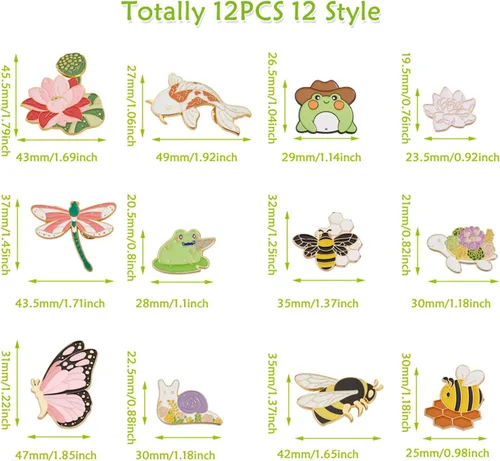 Miniatura 119 de Pandahall - Broches esmaltados de aleación con varios temas, broche de solapa, juego de pines esmaltados