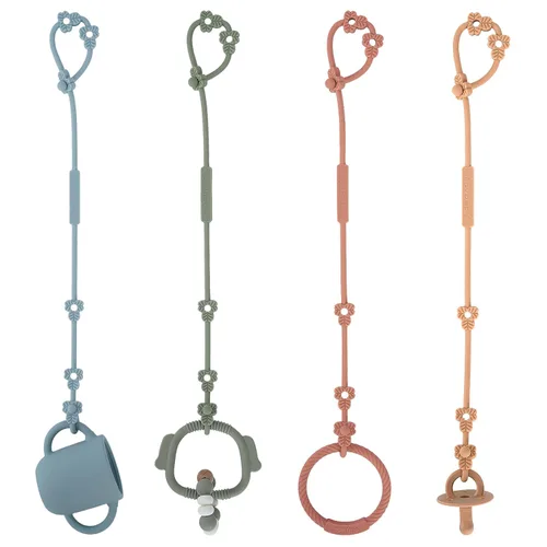 Miniatura 11 de Correas de juguete para bebé, clips de silicona para chupete, correas ajustables de silicona para cochecitos, silla alta, cunas, cestas colgantes