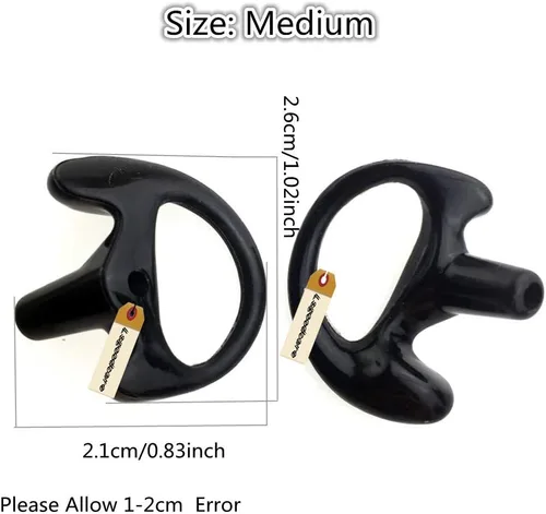 Miniatura 2 de Lsgoodcare 24 piezas de repuesto Earmold oreja izquierda para radio bidireccional tubo acústico auricular – Auriculares de silicona Walkie Talkie