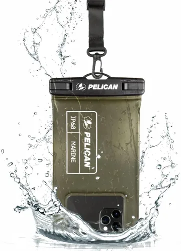 Miniatura 9 de Pelican Marine - Bolsa impermeable para teléfono IP68 con bolsillo de almacenamiento (grande) - Estuche impermeable flotante para teléfono