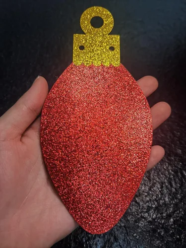 Miniatura 6 de Guirnalda de bombillas rojas con purpurina con texto en inglés "Merry Friendsmas", decoraciones de fiesta temática de amigos, decoración de Navidad