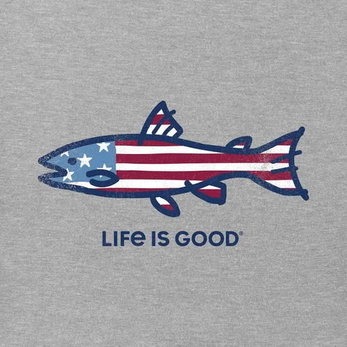 Miniatura 3 de Life is Good Camiseta gráfica Crusher para hombre con bandera estadounidense