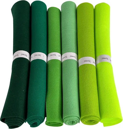 Miniatura 52 de FabricLA Hojas de fieltro acrílico para manualidades, cuadrados de fieltro precortados suaves de 4 x 4 pulgadas (3.9 in x 3.9 in), utiliza hojas