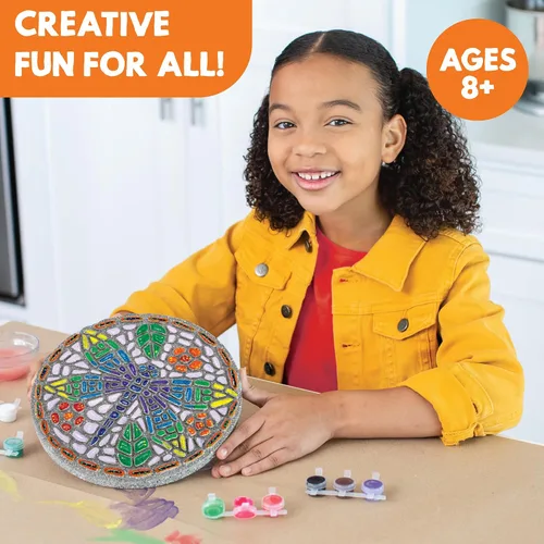 Miniatura 3 de MindWare Pinta tu propia piedra escalonada: libélula - Pinta tus propias piedras de paso para niños. El kit de manualidades incluye pintura