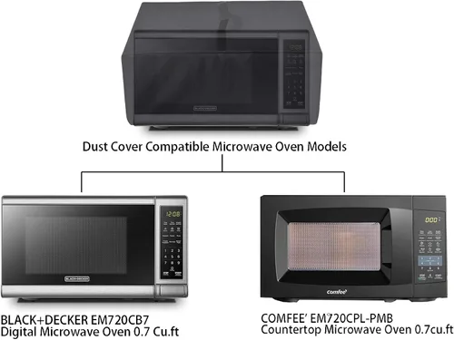Miniatura 3 de Protector de funda para horno de microondas, tela de nailon, a prueba de polvo, protección para Black+Decker EM720CB7, horno de microondas digital