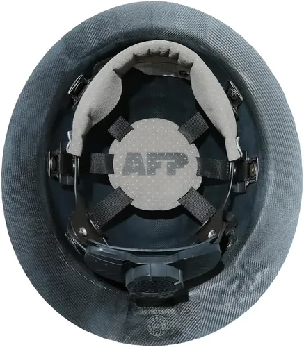 Miniatura 2 de AFP Casco duro de fibra de ala completa Suspensión de trinquete de 6 puntos Clasificación OSHA y ANSI Cascos duros para hombres Cascos