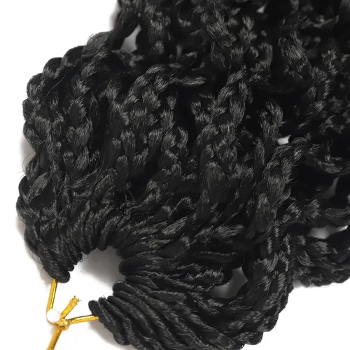 Miniatura 5 de Trenzas de caja Goddess de 150 hebras, cabello rizado de 8 pulgadas, trenzas de ganchillo pretrenzadas, trenzas de ganchillo pretrenzadas, trenzas