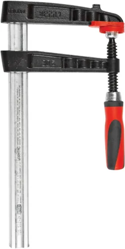 BESSEY Abrazadera TG5.512+2K, carpintería, estilo F, mango 2K, almohadillas reemplazables, 5.5 In. x 12 In., 1320 lb