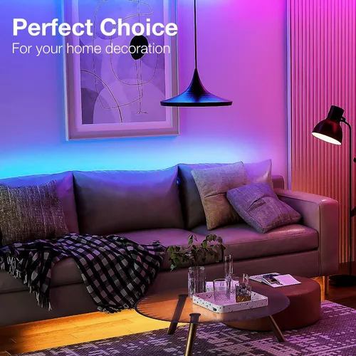 Miniatura 6 de DAYBETTER Tira de luces LED de 400 pies, luz inteligente con control remoto de aplicación, luces LED RGB para dormitorio, sincronización de música