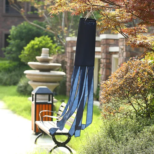 Miniatura 6 de Black Flag WindSock - Paquete de 2 calcetines de viento a rayas para patio y bandera de jardín, 60 pulgadas